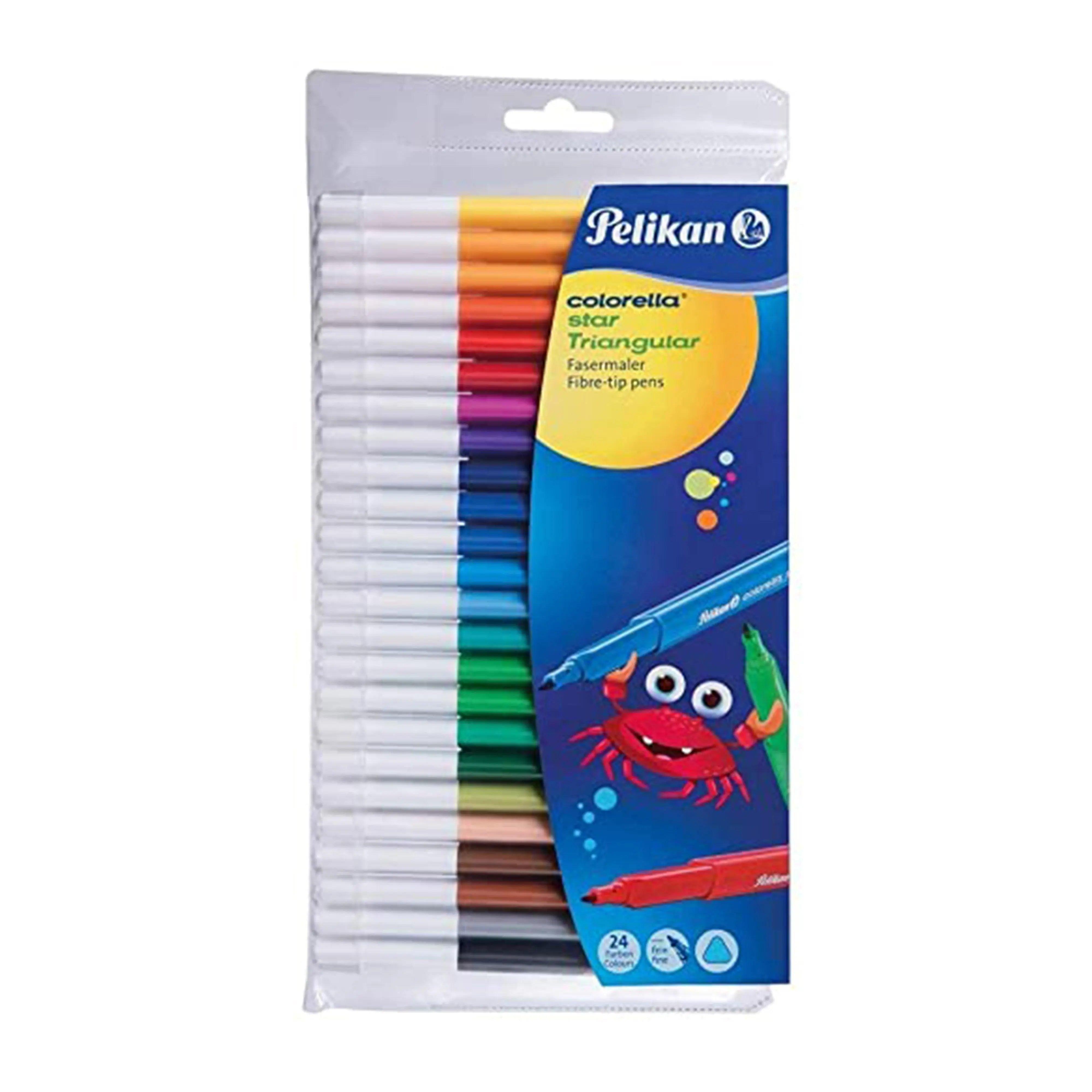 PELIKAN Color Ella Star Triangular C 303 Fiber Tip Pen - Assorted (Pack of 24) The Stationers