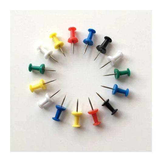Push Pin Thumb Pin transparent plastic box with thumbtacks 32 PC The Stationers