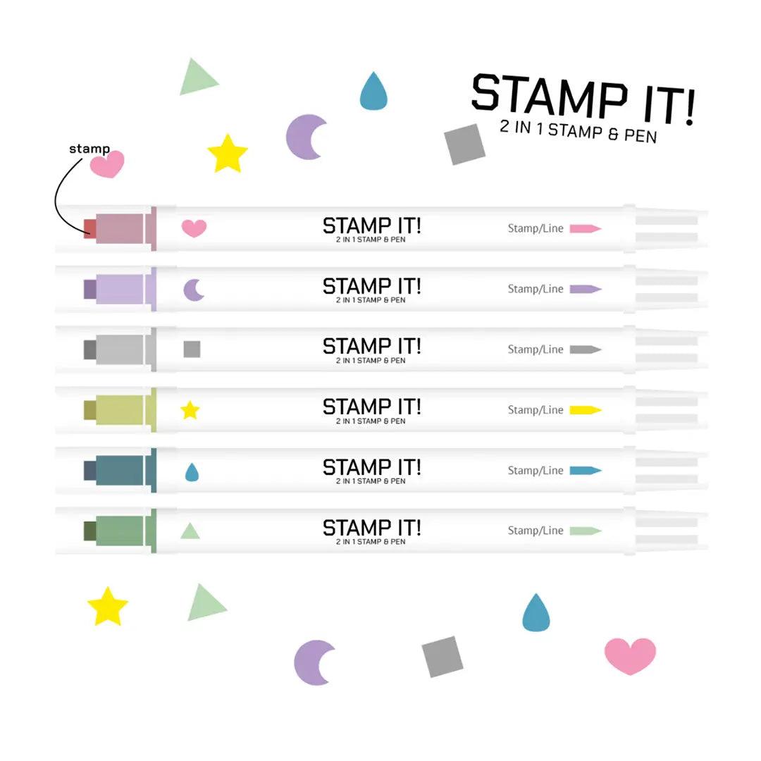 Stamp Marker 6 Pcs - The Stationers