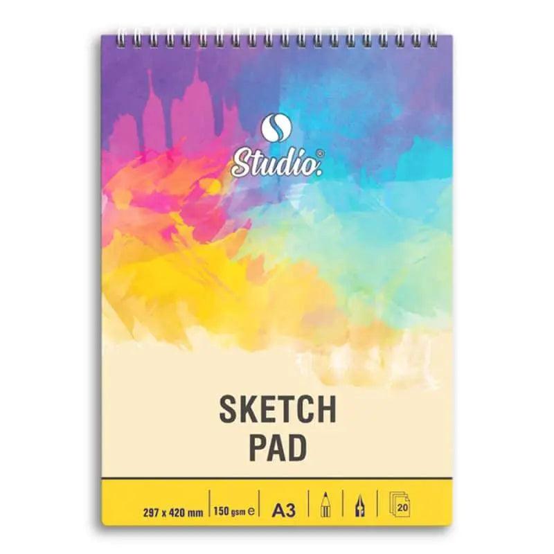 Studio A3 Sketch Pad For Artist (150gsm) The Stationers