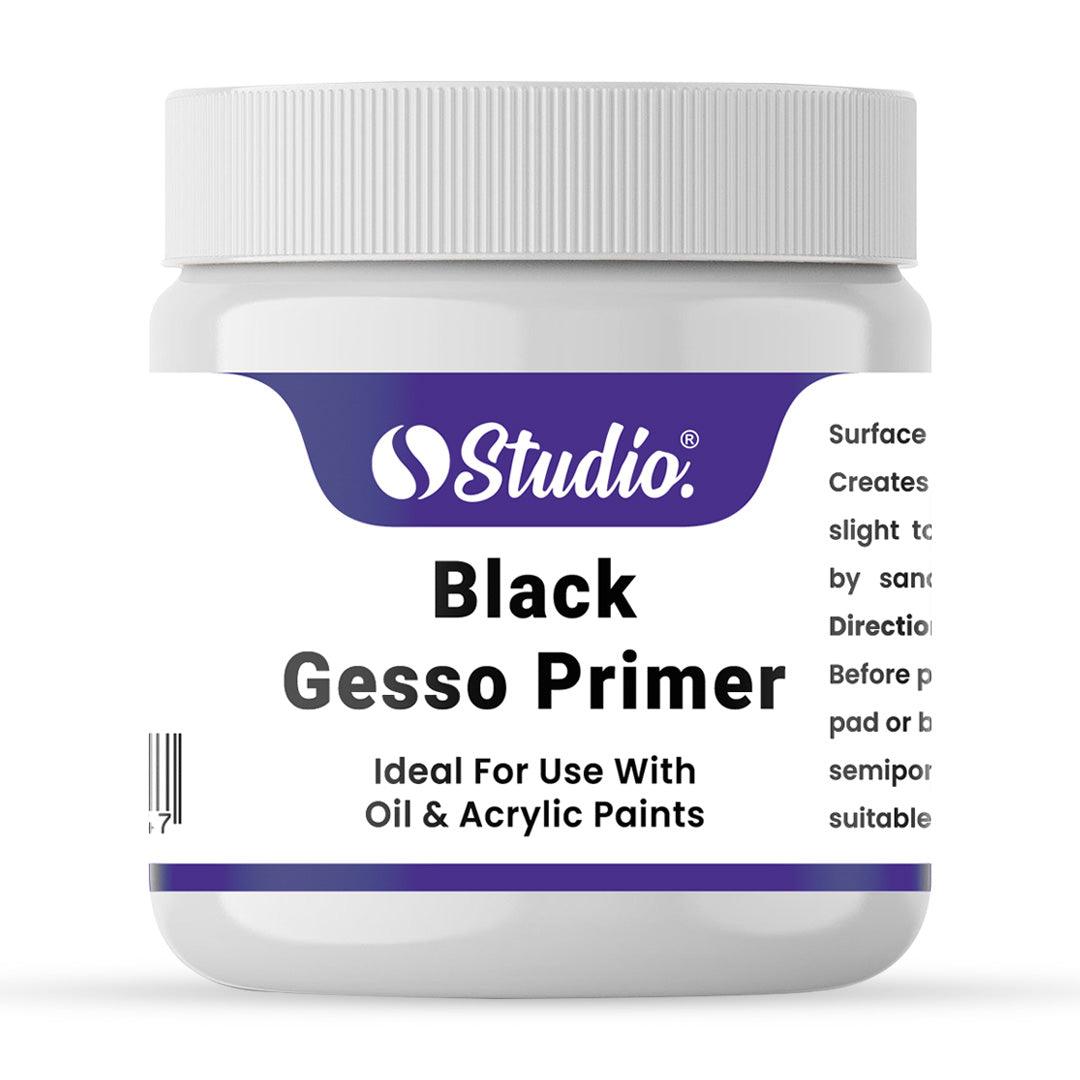 Studio Black Gesso Primer (250ml) The Stationers