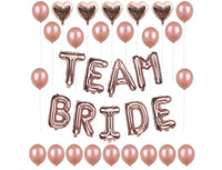 Team Bride Rose Gold Foil Balloon Set The Stationers