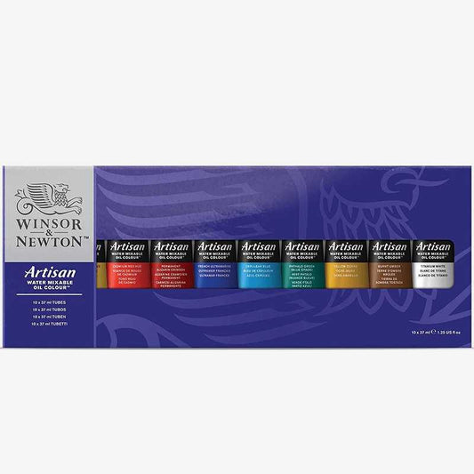 Winsor Newton Artisan Water Mixable Oil Paint Set 10Pcs The Stationers