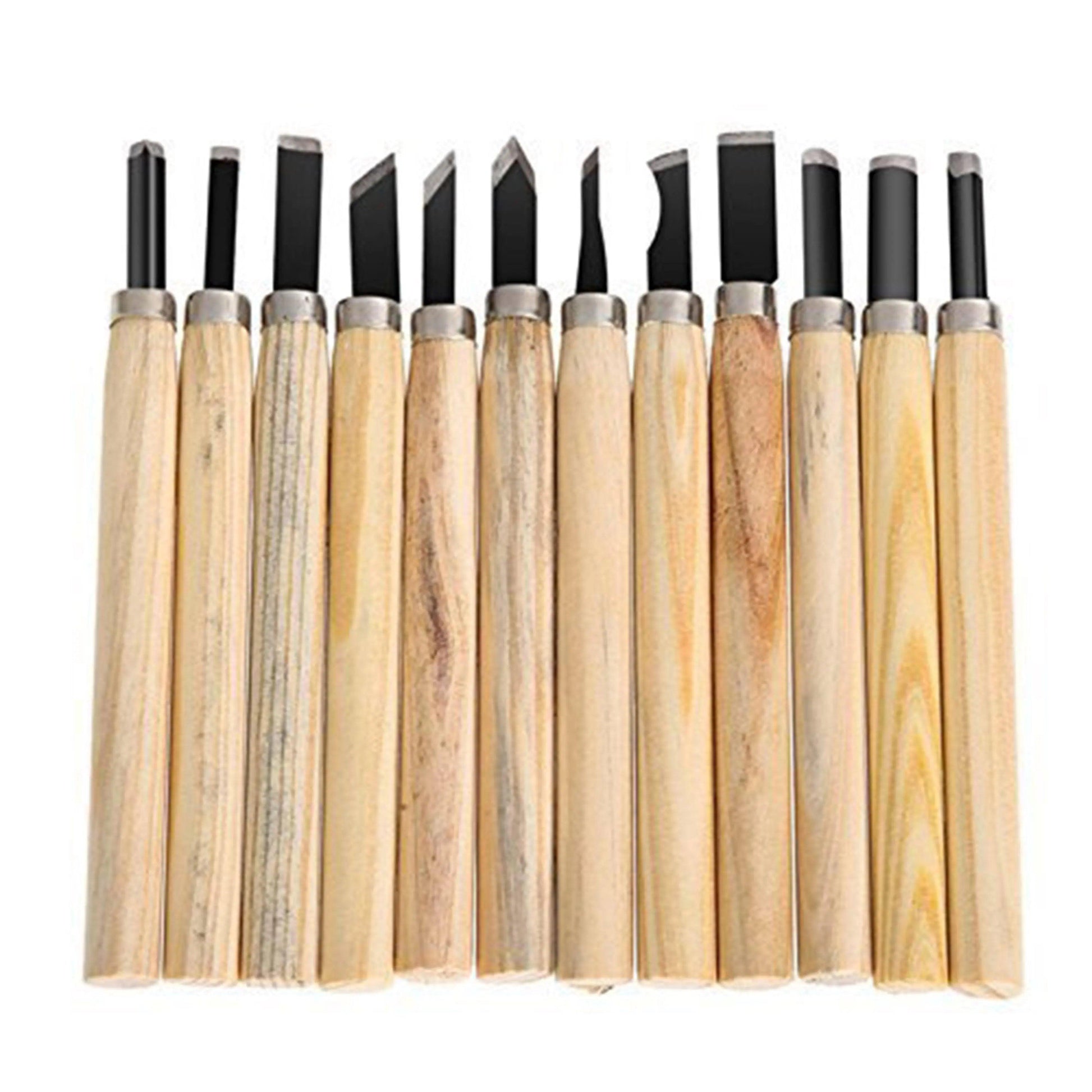 Wooden Carving Set of 12 The Stationers