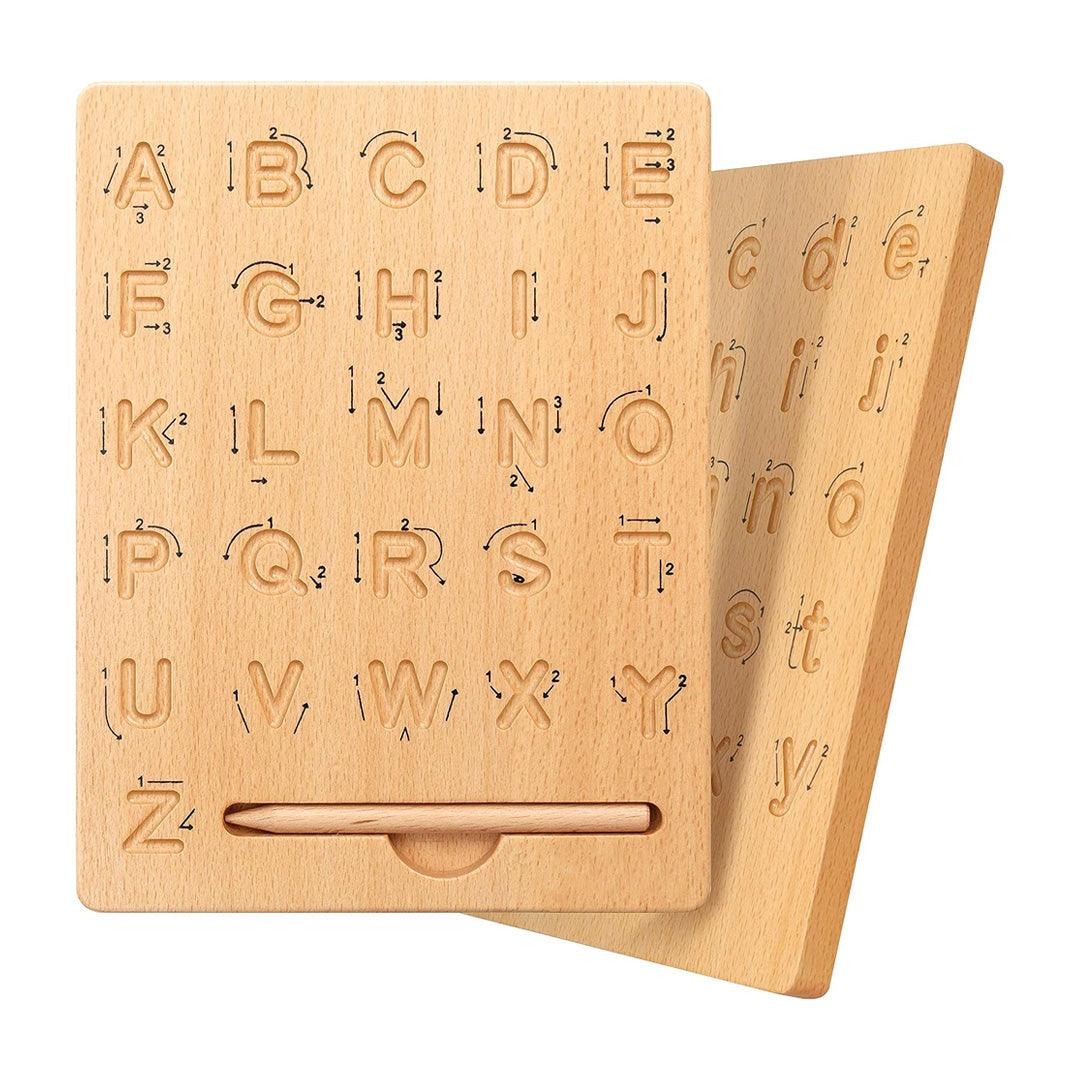 Wooden Letter Tracing Board Double-Sided, Alphabet The Stationers