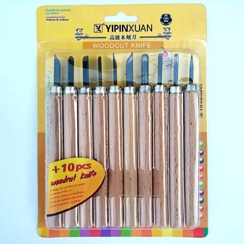 Yipinxuan Wood Cutting Knife Tools 10Pcs/pack The Stationers