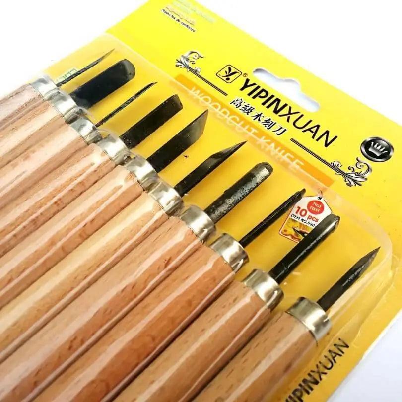 Yipinxuan Wood Cutting Knife Tools 10Pcs/pack The Stationers