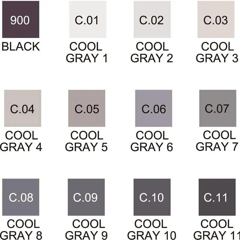 ZIG Kurecolor KC-3000N/12B8 Cool Gray Colours The Stationers
