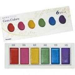 KURETAKE GANSAI TAMBI "Gem Colors" 6 colors set - MC20GC/6V The Stationers