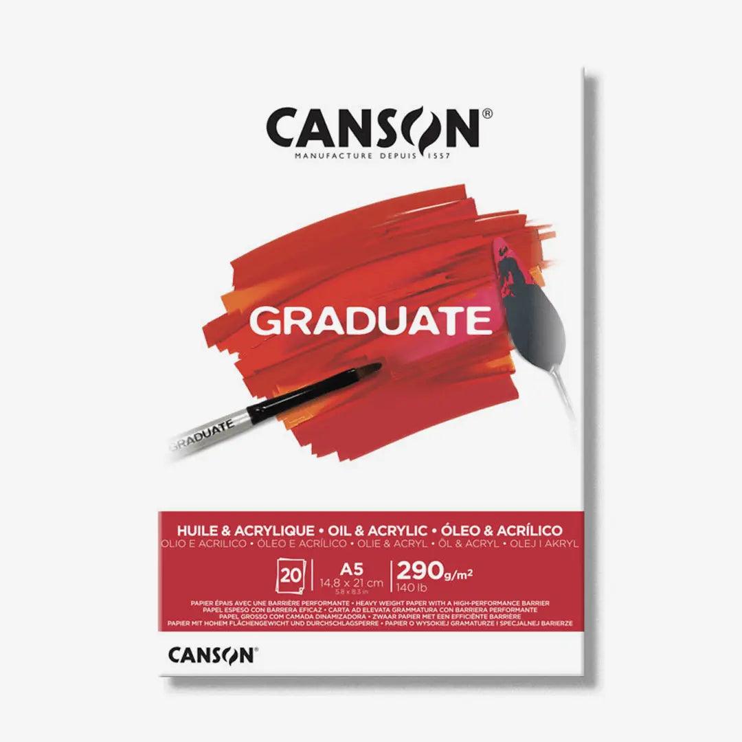 Canson Graduate Oil & Acrylic Pad A5 290 gsm The Stationers