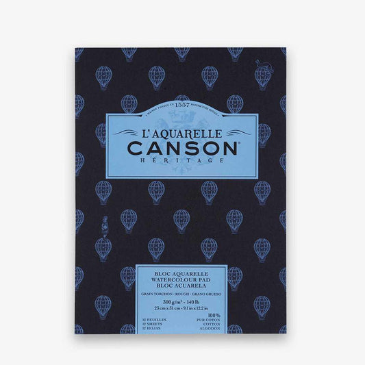 Canson Heritage Watercolor Rough Pad 300gsm 12 Sheets The Stationers