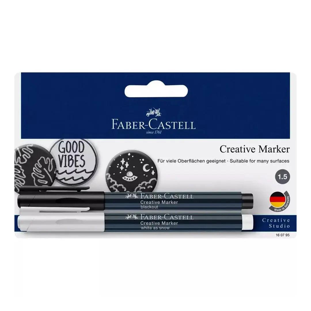 Creative marker white as snow/blackout Set of 2 The Stationers