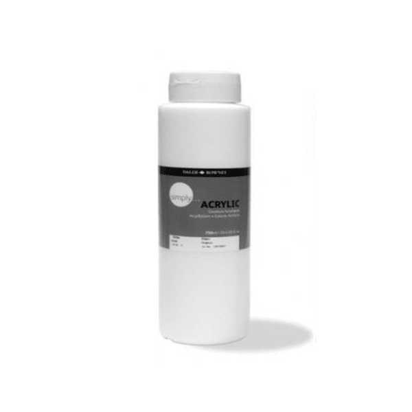 Daler - Rowney Simply Acrylic Jar in 750ml White The Stationers