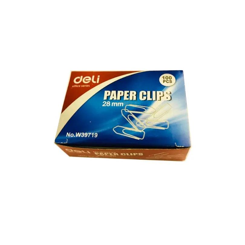 Deli Paper Clip 28mm 100 Pieces /Box W39719 thestationers