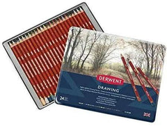 Derwent Colored Drawing Pencils Tin Of 12/24 The Stationers