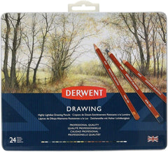 Derwent Colored Drawing Pencils Tin Of 12/24 The Stationers