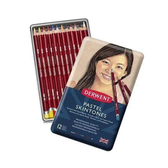 Derwent Pastel Skin tone Color Pencils Set Of 12 The Stationers