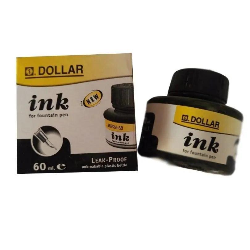 DOLLAR Fountain Pen Ink 60ml IF PP 60 - Black The Stationers