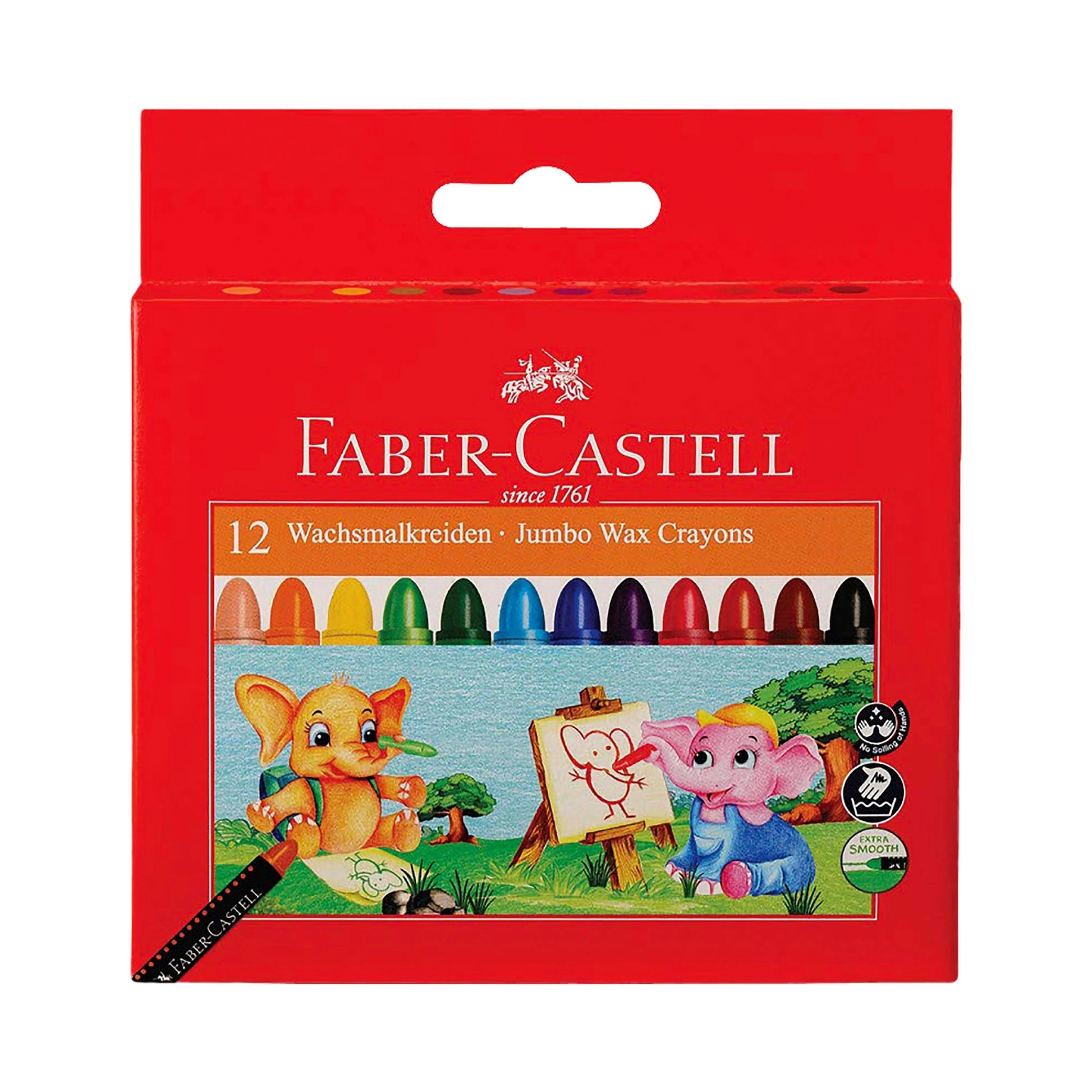 Faber Castell 12 Jumbo Wax Caryons The Stationers