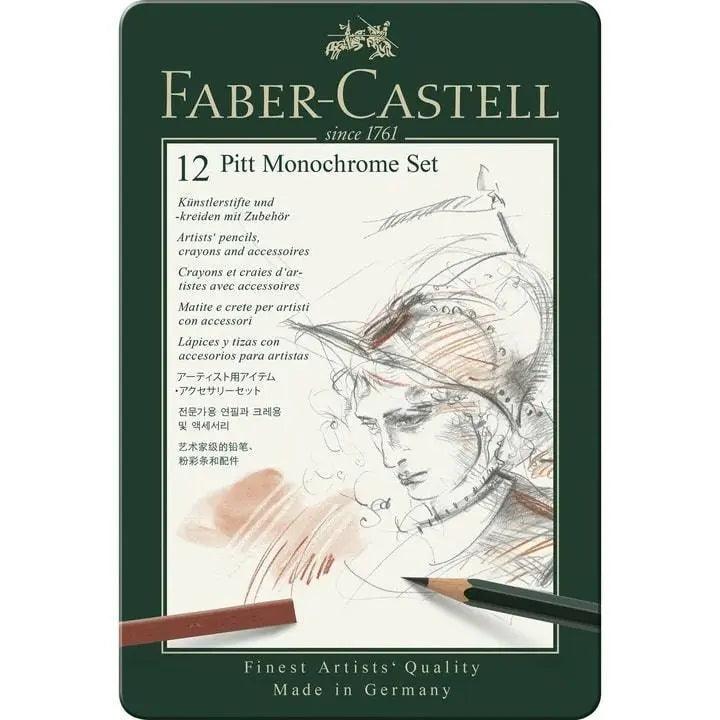 Faber Castell Pitt® Monochrome Set - Tin of 12 The Stationers