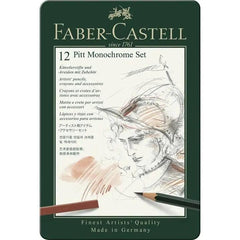 Faber Castell Pitt® Monochrome Set - Tin of 12 The Stationers