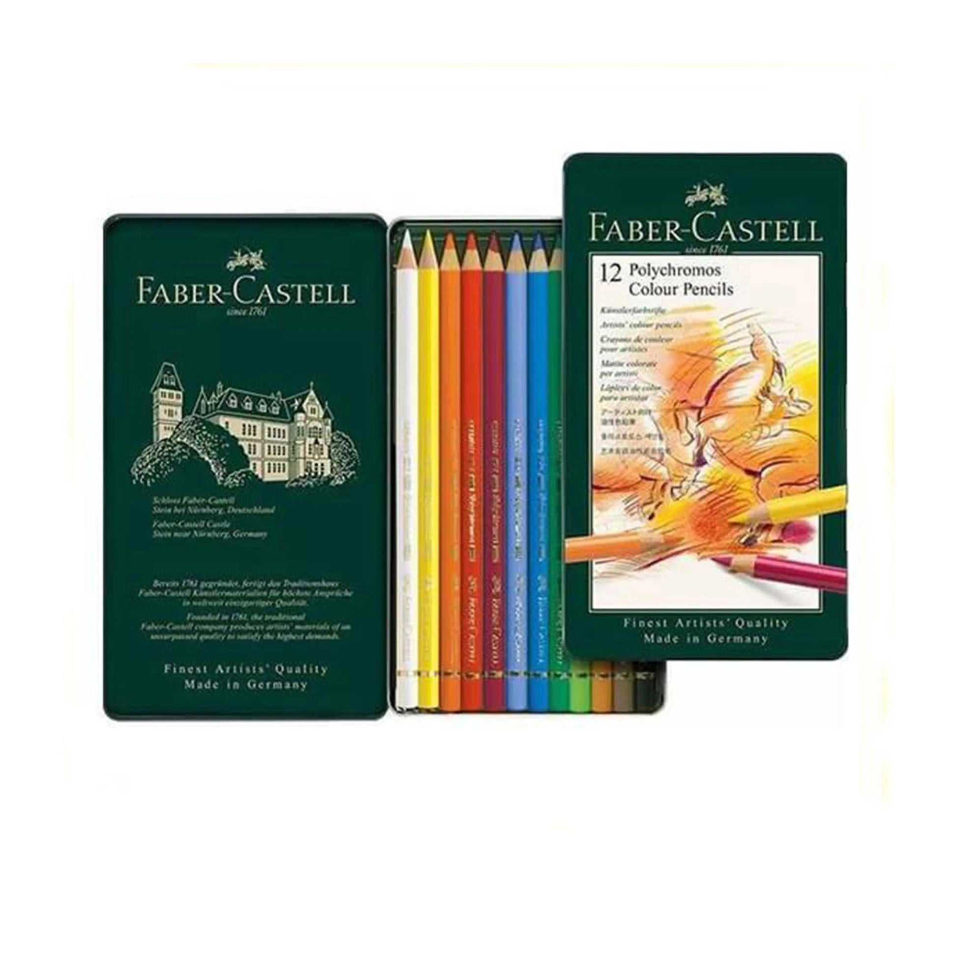 Faber-Castell Polychromos Colored Pencils, Set of 12 The Stationers