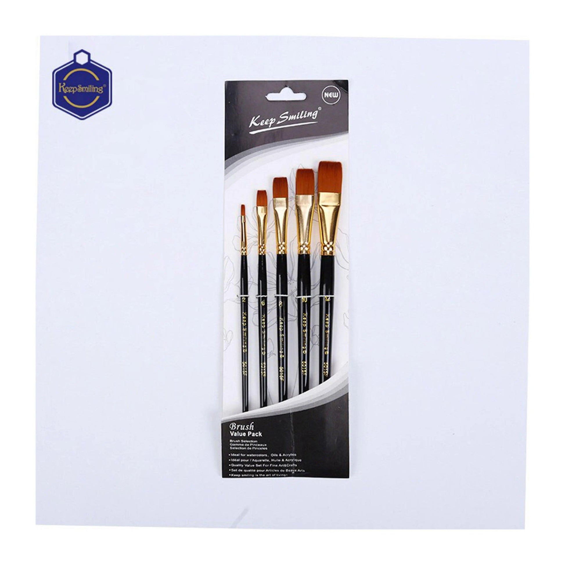 Keep Smiling Brushes Value Pack Of 5 The Stationers