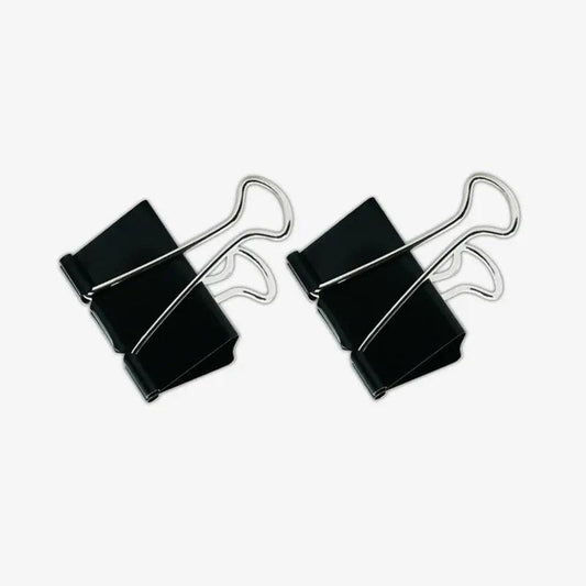 M&G Black Binder Clip Pack Of 12 The Stationers