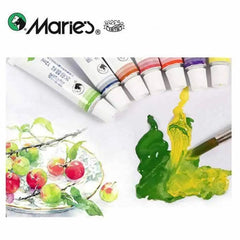Marie's Watercolor Painting Tube Set (12 Colour X 12ML Tube) The Stationers