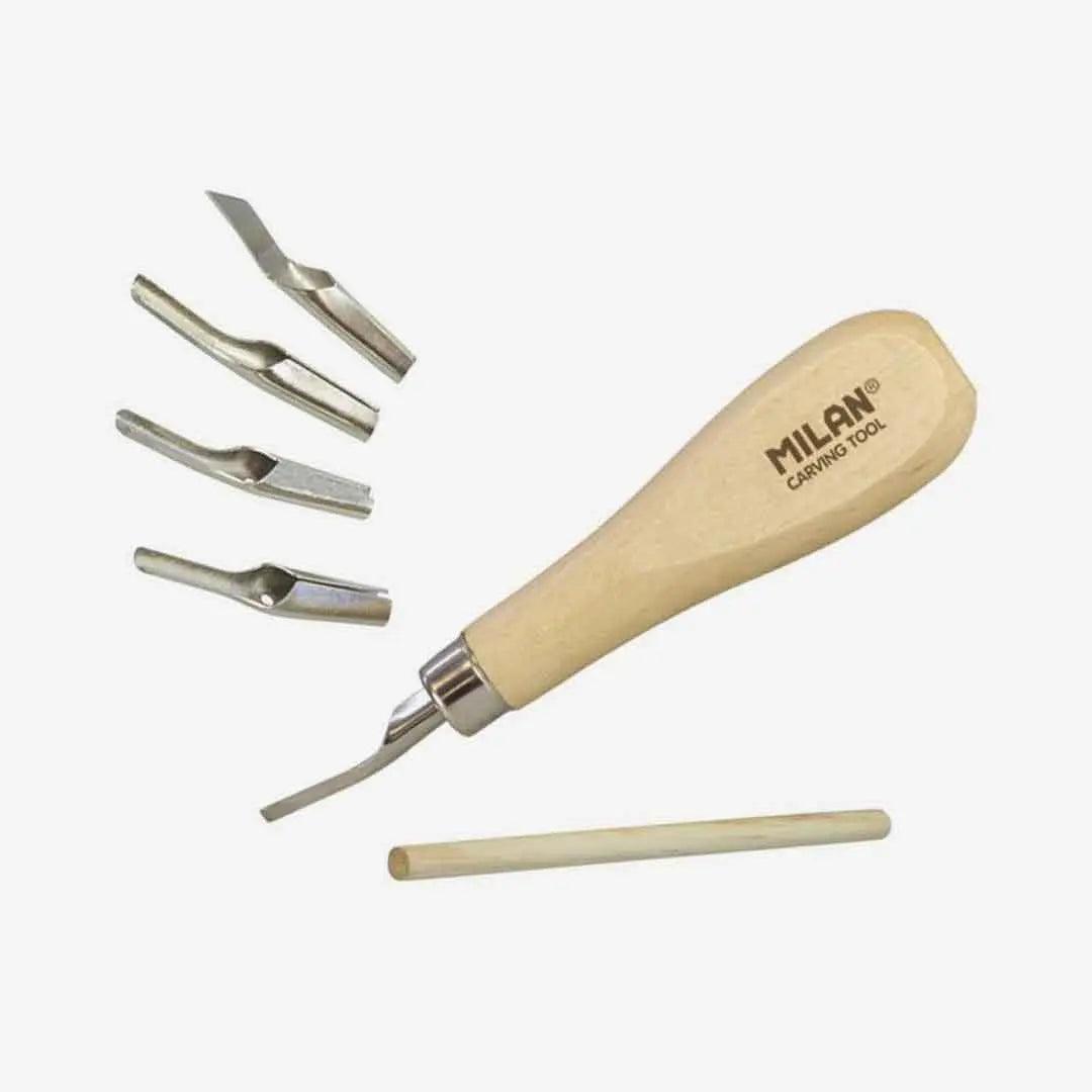 Milan Lino Cutter Set With 5 Blades The Stationers