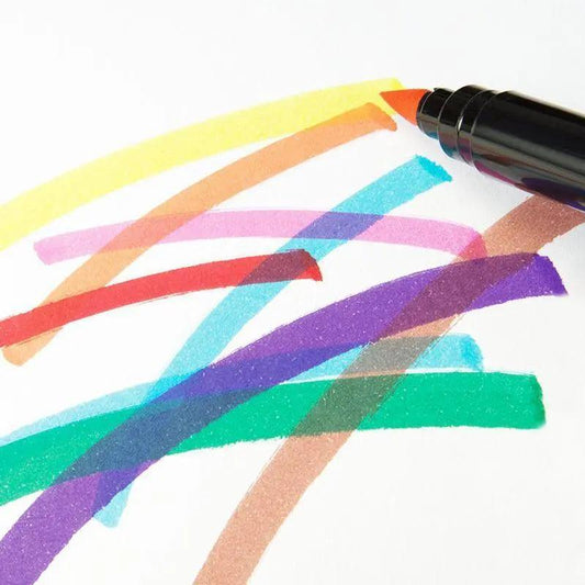 Milan Water Based Brush Tip Fibre Pens Box of 10 The Stationers