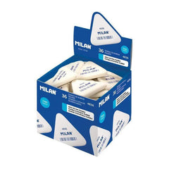 Milan White Triangular Erasers 4836 The Stationers