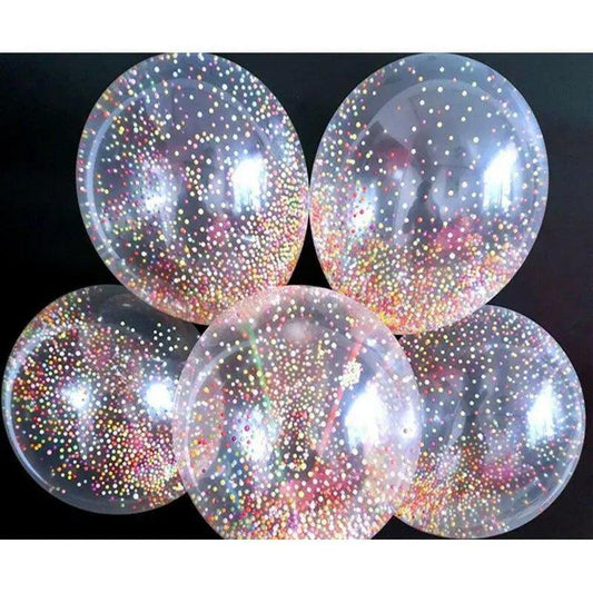 Multi Color Thermocol Balls Confetti Balloons 12″ Inch – 5 pcs The Stationers