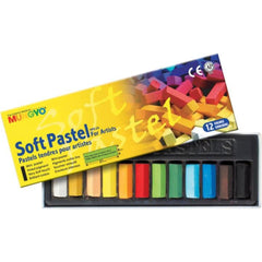 MUNGYO Soft Pastels for Artist 12 Pieces Color Set MPS - 12 - Multi Colors thestationers