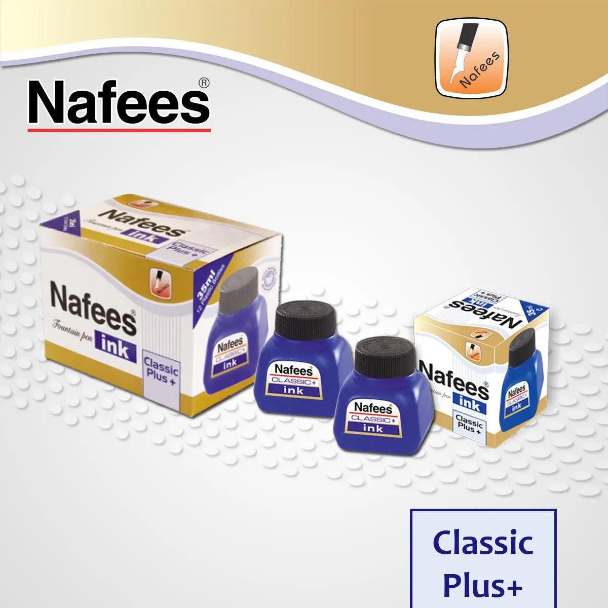 Nafees 35ml Ink Classic Plus (pack of 12) The Stationers
