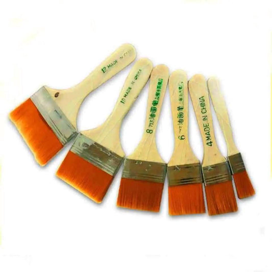 Nylon Paint Brush Set For Base Making (6Pcs) The Stationers