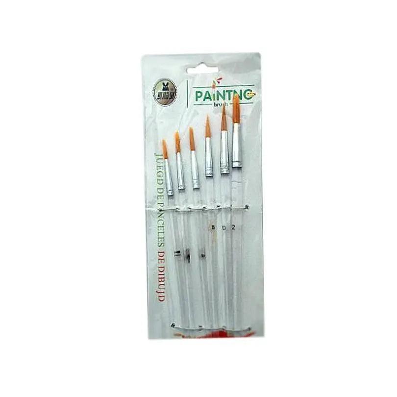 Paint Brush Transparent 6 pcs/pack The Stationers