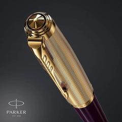 Parker 51 CT Fountain Pen | Black Barrel with Chrome Trim | Fine Nib with Black Ink Cartridge | Gift Box The Stationers