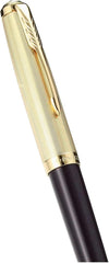 Parker 51 CT Fountain Pen | Black Barrel with Chrome Trim | Fine Nib with Black Ink Cartridge | Gift Box The Stationers