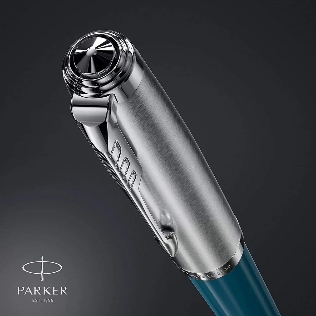 Parker 51 CT Fountain Pen | Black Barrel with Chrome Trim | Fine Nib with Black Ink Cartridge | Gift Box The Stationers