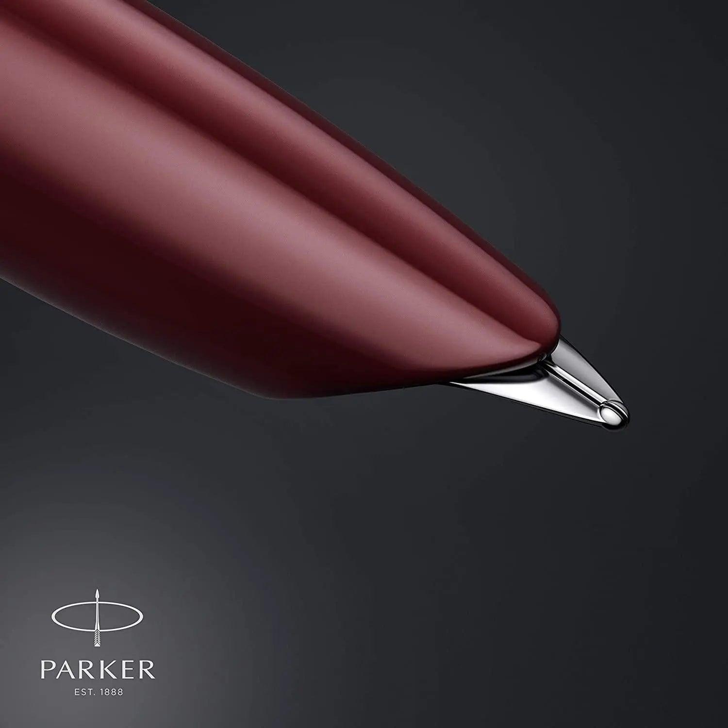 Parker 51 CT Fountain Pen | Black Barrel with Chrome Trim | Fine Nib with Black Ink Cartridge | Gift Box The Stationers