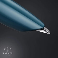 Parker 51 CT Fountain Pen | Black Barrel with Chrome Trim | Fine Nib with Black Ink Cartridge | Gift Box The Stationers