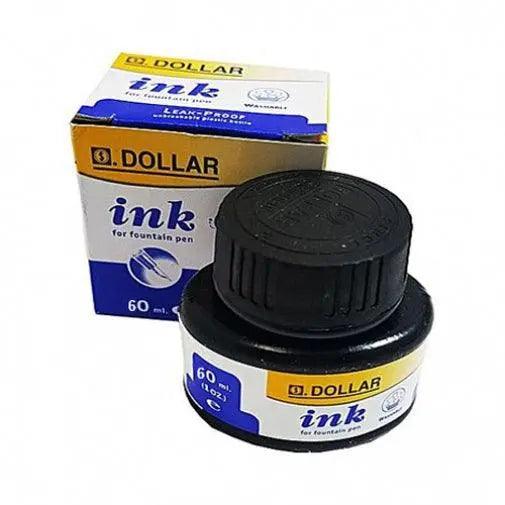 Pen Ink Dollar 60 ml-Blue 12pcs (box) The Stationers