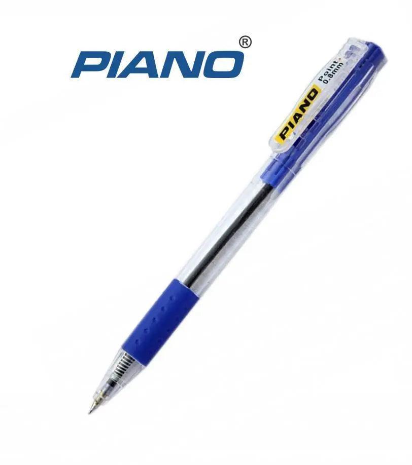 Piano Needle Point Ball Pens 10 Pcs/box - Blue The Stationers