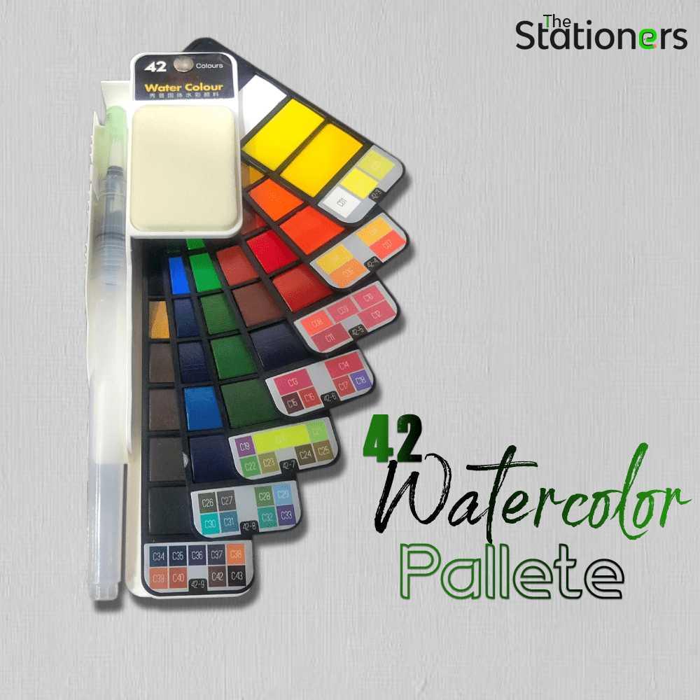 Rotatable 42 Watercolor Palette Colors The Stationers