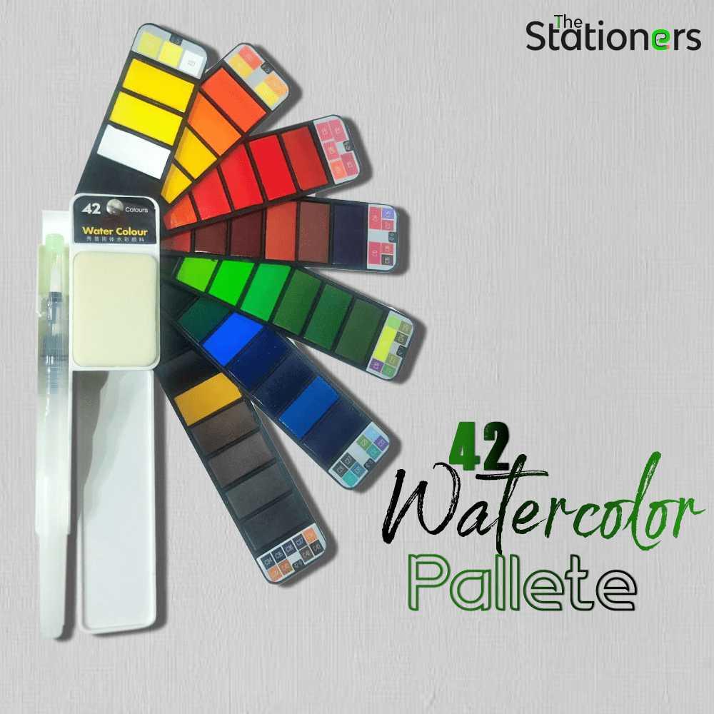 Rotatable 42 Watercolor Palette Colors The Stationers