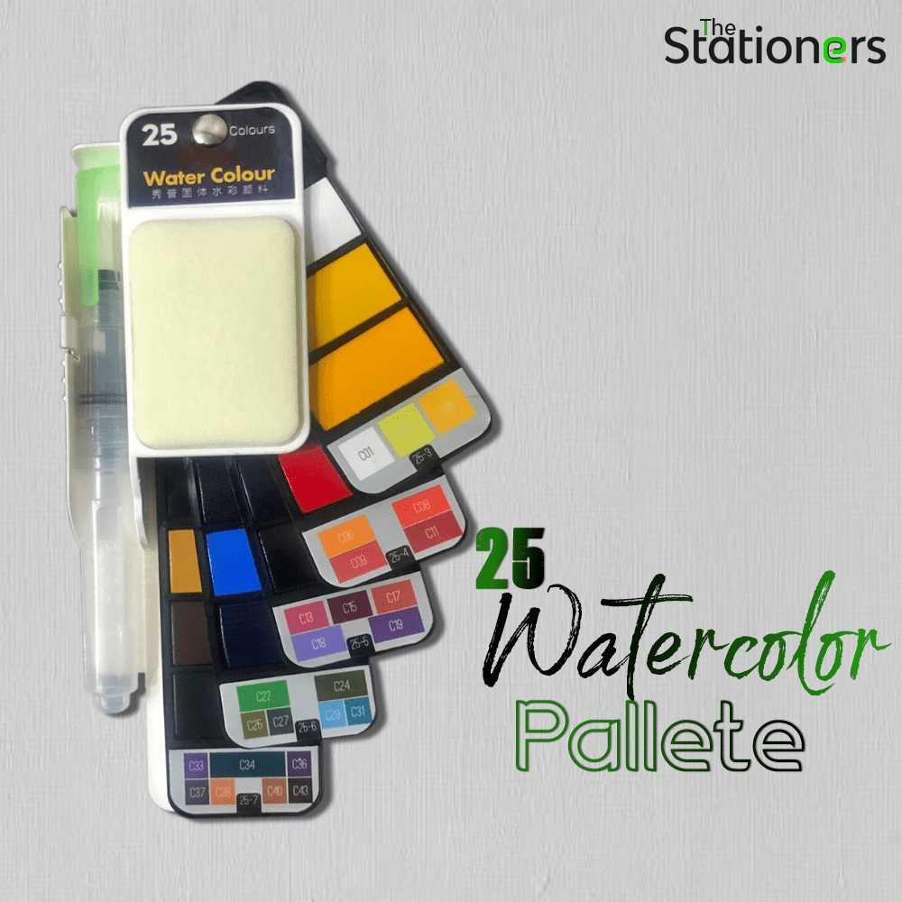 Rotatable Watercolor Palette Pack Of 25 The Stationers