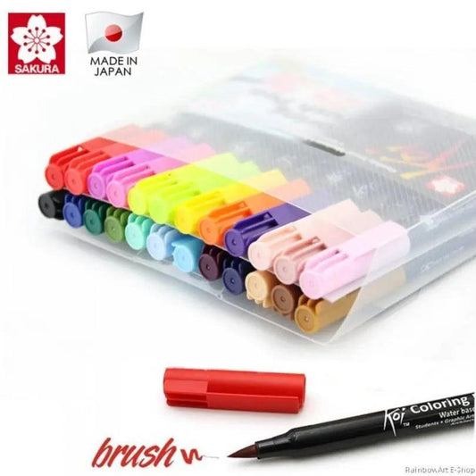 Sakura Koi Coloring Brush Pen Pack Of 24 The Stationers