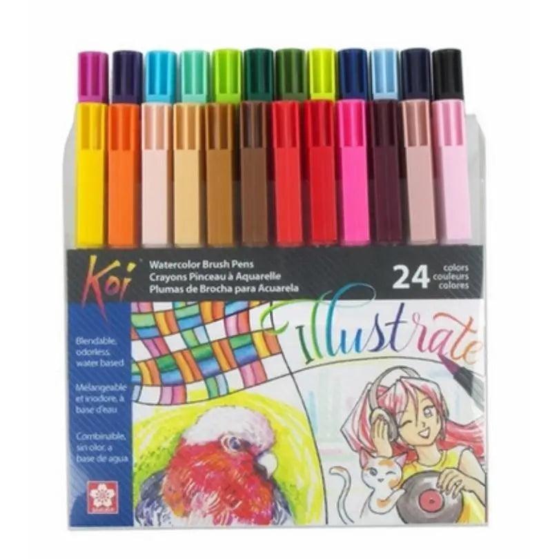 Sakura Koi Coloring Brush Pen Pack Of 24 The Stationers