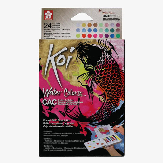 Sakura Koi Neon Watercolor Set Of 24 The Stationers